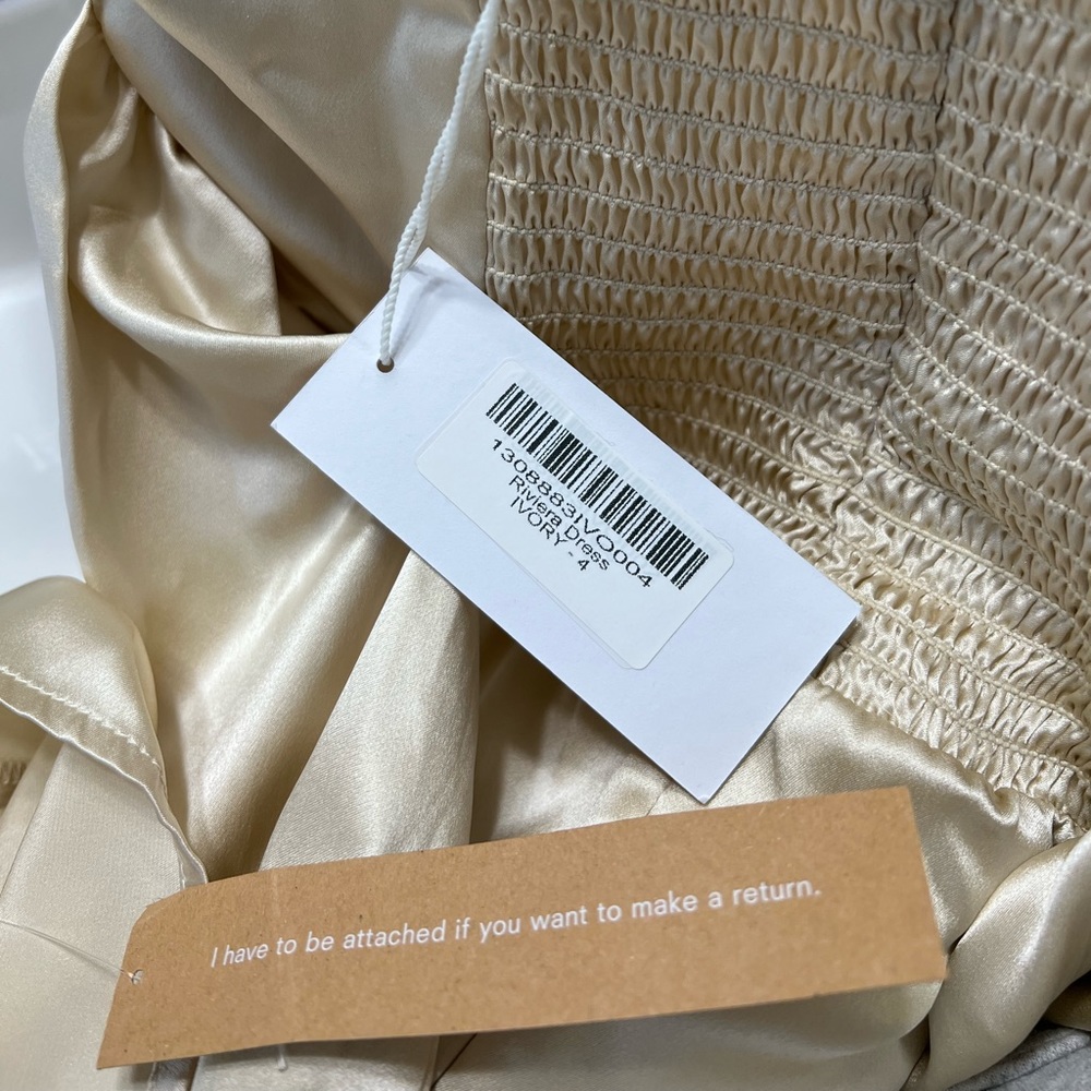 🆕 NWT Reformation Riviera Ivory Dress - Picture 7 of 7